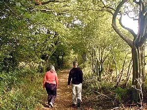 Members walking along a country footpath Members walking along a country footpath